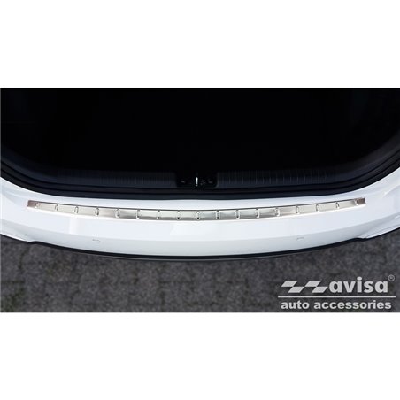 Protection de seuil arrière inox sur mesure pour Hyundai i20 II 5-portes & Active Crossover FL 2018-2020 - 'Ribs'