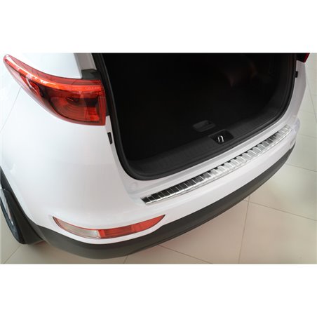 Protection de seuil arrière inox sur mesure pour Kia Sportage IV 2016-2018 'Ribs'