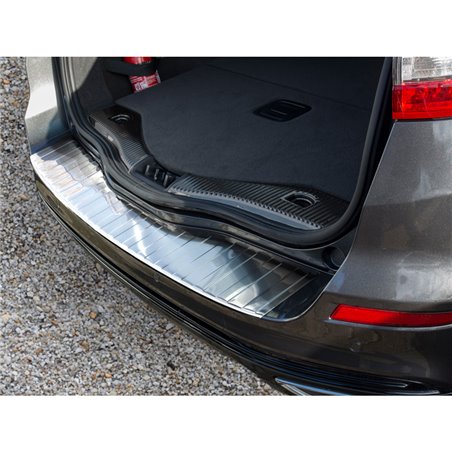 Protection de seuil arrière inox sur mesure pour Ford Mondeo V Wagon 2014- & Facelift 2019- 'Ribs'