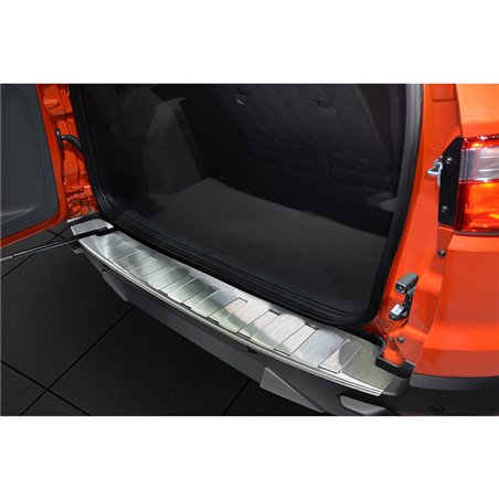 Protection de seuil arrière inox sur mesure pour Ford Ecosport II 2012- 'Ribs'