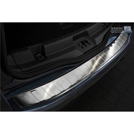 Protection de seuil arrière inox sur mesure pour Ford S-Max II 2015- 'Ribs'