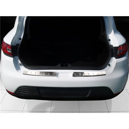 Protection de seuil arrière inox sur mesure pour Renault Clio IV 5-portes 2013-2017 & FL 2017-2019 incl. GT-Line 'Ribs'