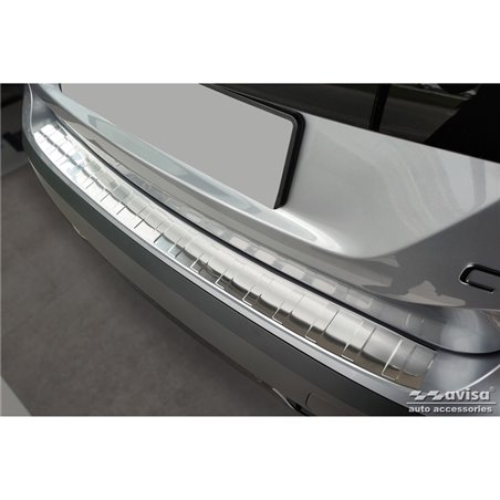 Protection de seuil arrière inox sur mesure pour Citroën C4/e-C4 III 2020- 'Ribs'