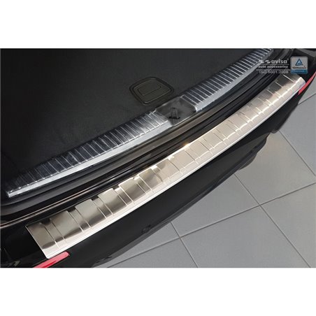 Protection de seuil arrière inox sur mesure pour Mercedes Classe-E W213 Kombi 2016- 'Ribs'