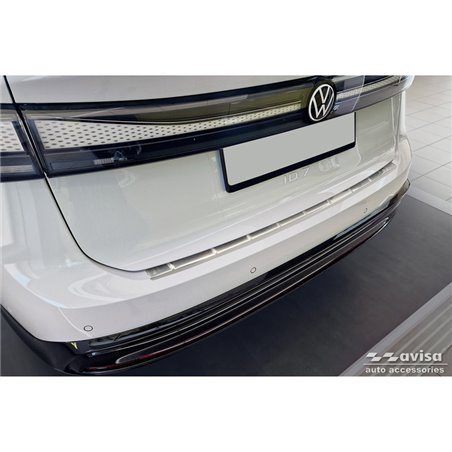 Protection de seuil arrière inox sur mesure pour Volkswagen ID.7 2023- 'Ribs'