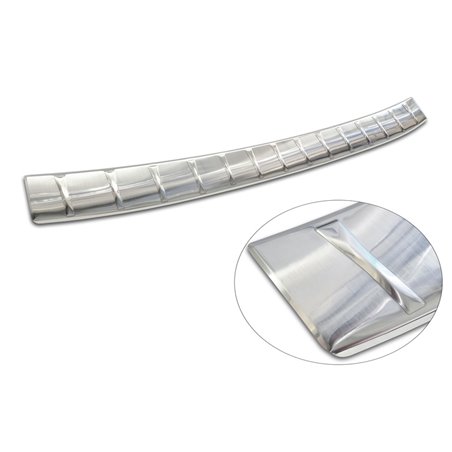 Protection de seuil arrière inox sur mesure pour Skoda Superb IV Combi 2023- 'Ribs'