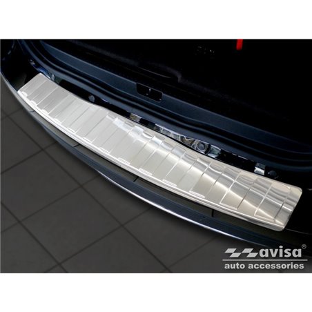 Protection de seuil arrière inox sur mesure pour Mitsubishi ASX 2010-2017 'Ribs'