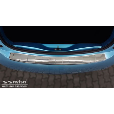 Protection de seuil arrière inox sur mesure pour Renault Zoe II 2019- 'Ribs'