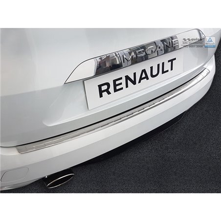 Protection de seuil arrière inox sur mesure pour Renault Megane IV Grandtour 2016-2020 & FL 2020- 'Ribs'