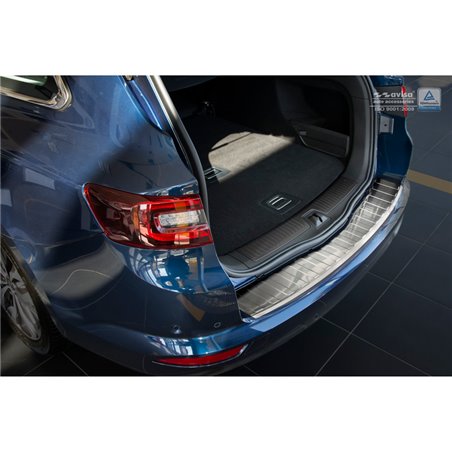 Protection de seuil arrière inox sur mesure pour Renault Talisman Grandtour 2016-2020 & FL 2020- 'Ribs'