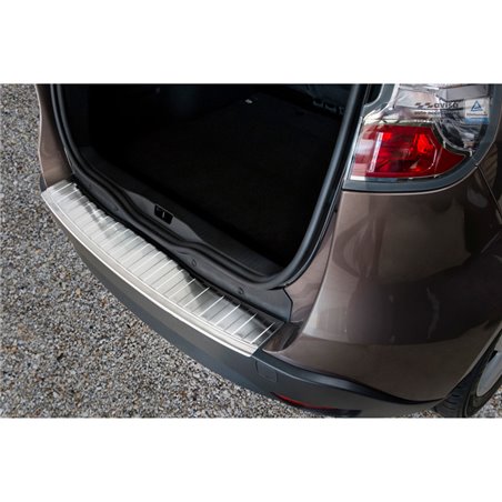 Protection de seuil arrière inox sur mesure pour Renault Scenic III 2009-2015 'Ribs'