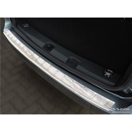 Protection de seuil arrière inox sur mesure pour Volkswagen Caddy V 2020- 'Ribs'