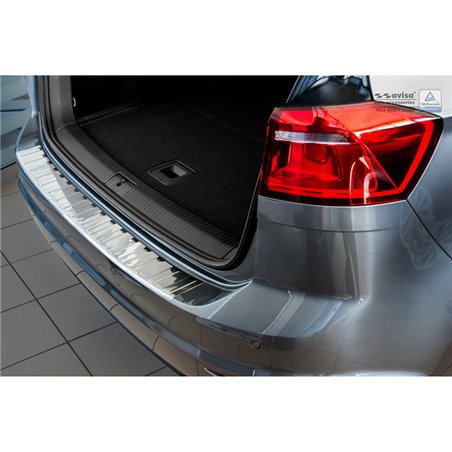 Protection de seuil arrière inox sur mesure pour Volkswagen Golf VII Sportsvan 2014- ' Ribs '