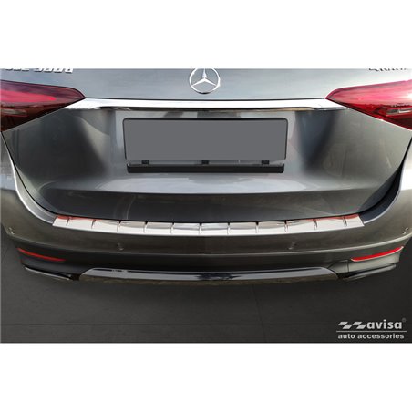 Protection de seuil arrière inox sur mesure pour Mercedes GLE II (W167) Facelift excl. AMG 2023- 'Ribs'