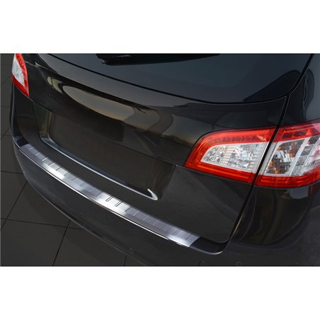 Protection de seuil arrière inox sur mesure pour Peugeot 508SW 2011- 'Ribs'