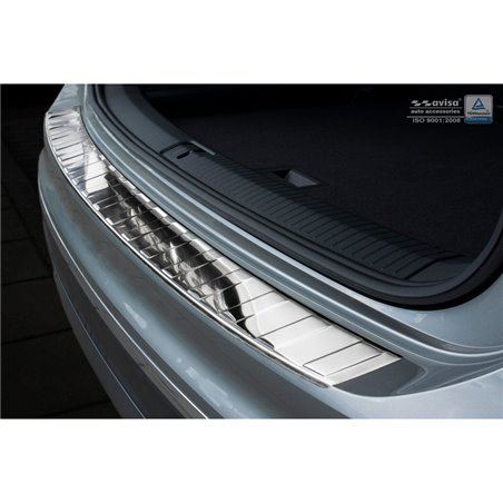 Protection de seuil arrière inox Chrome sur mesure pour Volkswagen Tiguan II incl. Allspace & R-Line 2016-2020 & FL 2020-2024 'R