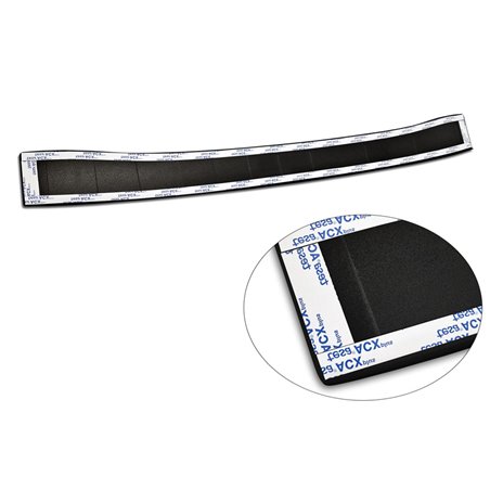 Protection de seuil arrière inox noir mat sur mesure pour BMW Série 3 Touring (G21) Facelift 2022- avec Pacquet-M 'Ribs'