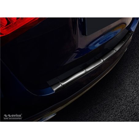 Protection de seuil arrière inox noir sur mesure pour Mercedes GLE II W167 2019-2023 incl. 53 AMG 'Ribs'