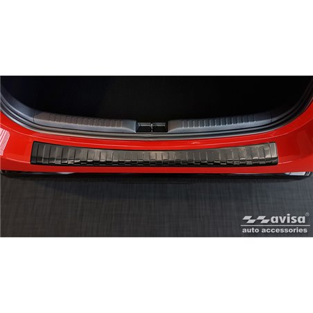 Protection de seuil arrière inox noir sur mesure pour Toyota Yaris IV Hatchback 5-portes 2020-2024 & Facelift 2024- excl. GR 'Ri