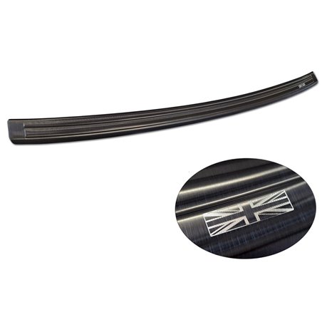 Protection de seuil arrière inox noir sur mesure pour MG ZS FL 2019- 'British Flag'