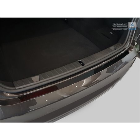 Protection de seuil arrière carboné sur mesure pour BMW Série 7 G11/G12 2015-2019 excl. Paquet M - Carboné noir-rouge