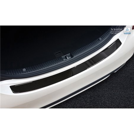 Protection de seuil arrière carboné sur mesure pour Mercedes CLS (C218) 2014-2018 Carboné noir