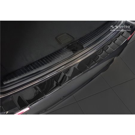 Protection de seuil arrière carboné 3D sur mesure pour Mercedes Classe-E W213 Kombi 2016-