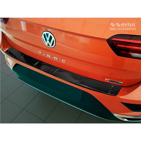 Protection de seuil arrière carboné 3D sur mesure pour Volkswagen T-Roc 2017-2022 & Facelift 2022- incl. Cabrio