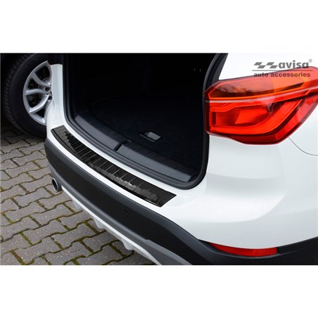 Protection de seuil arrière carboné 3D sur mesure pour BMW X1 (F48) 2015-2022