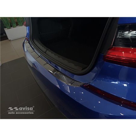 Protection de seuil arrière carboné 3D sur mesure pour BMW Série 3 G20 Sedan M-Paquet 2019-