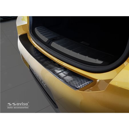 Protection de seuil arrière carboné 3D sur mesure pour BMW X2 F39 M-Paquet 2018-2023