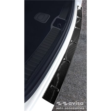 Protection de seuil arrière carboné 3D sur mesure pour Mercedes GLE II (W167) 2019-2023 incl. 53 AMG 'Ribs'