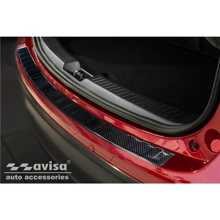 Protection de seuil arrière carboné 3D sur mesure pour Mazda CX-5 2012-2017 'Ribs'