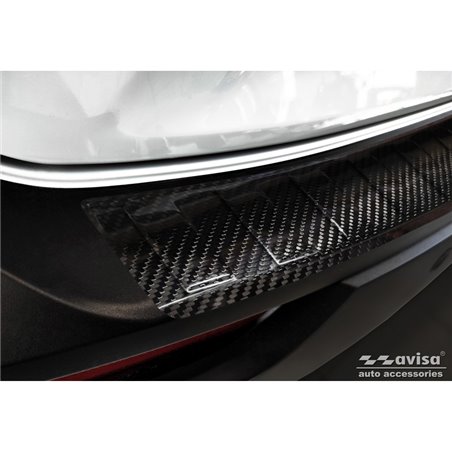 Protection de seuil arrière carboné 3D sur mesure pour Mazda MX-30 2020- 'Ribs'