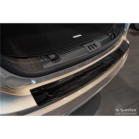 Protection de seuil arrière carboné 3D sur mesure pour Ford Edge II Facelift 2018- incl. ST-Line & Vignale 'Ribs'