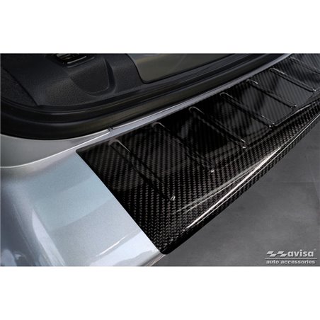 Protection de seuil arrière carboné 3D sur mesure pour Peugeot 508 I SW 2011-2014 & Facelift 2014-2018 'Ribs'