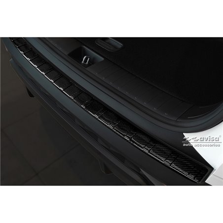 Protection de seuil arrière carboné 3D sur mesure pour Hyundai Tucson 2020- 'Ribs'