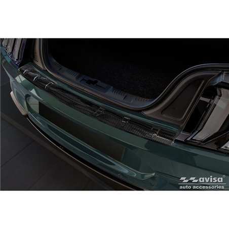 Protection de seuil arrière carboné 3D sur mesure pour Ford Mustang VI Coupé 2015-2017 & FL 2017- incl. GT 'Ribs'