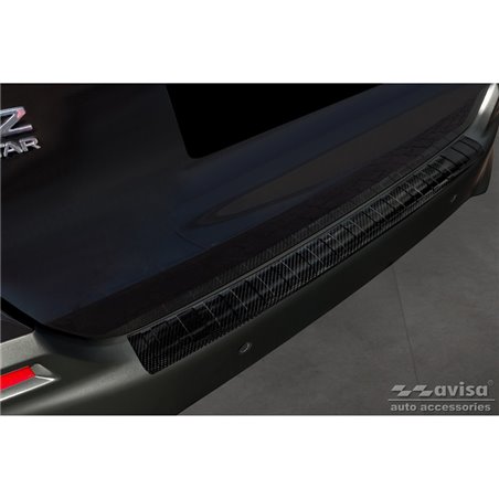 Protection de seuil arrière carboné 3D sur mesure pour Honda Jazz Crosstar Hybrid 2020- 'Ribs'