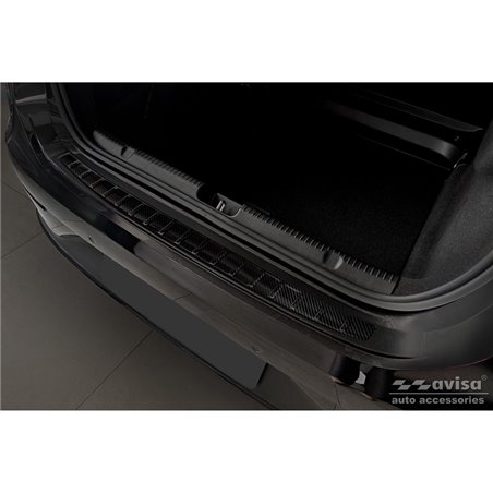 Protection de seuil arrière carboné 3D sur mesure pour Mercedes EQE (V295) 2022- 'Ribs'