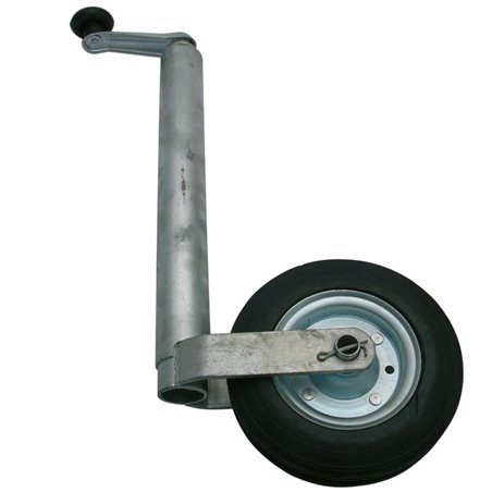 Carpoint Roue Jockey pour Remorque Ø 48mm avec Pneu en Caoutchouc