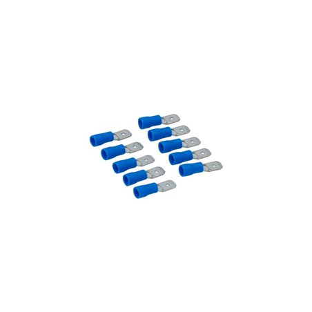 Carpoint Cosses Plates Mâles 740 Blister Bleu 10-pièces