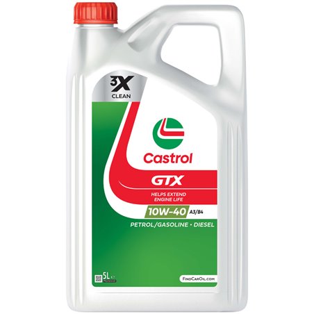 Castrol Huille Moteur GTX 10W-40 A3/B4 5-Litre