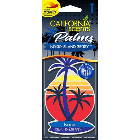 California Scents Désodorisant Palm Tree - Indigo Island Berry - 1 pièce