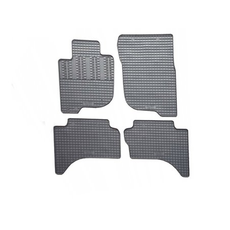 Set tapis de caoutchouc sur mesure pour Fiat Fullback Double Cab 2016- & Mitsubishi L200 (Triton) Double Cab 2015- (4-pièces + p