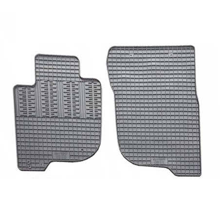 Set tapis de caoutchouc sur mesure pour Fiat Fullback Single Cab 2016- & Mitsubishi L200 (Triton) Single Cab 2015- (2-pièces + p