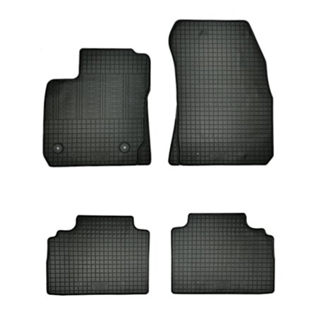 Set tapis de caoutchouc sur mesure pour Ford Tourneo Courier Kombi 5-personnes 2014- (4-pièces + points de fixage)