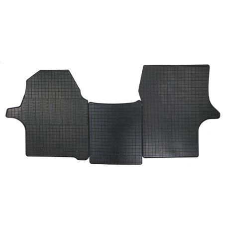 Set tapis de caoutchouc sur mesure pour Hyundai H350 2015- (3-pièces + points de fixage)