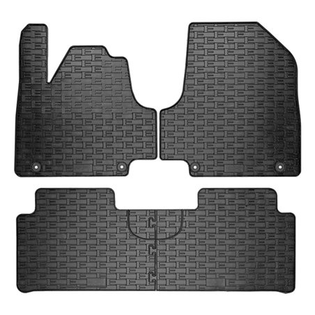 Set tapis de caoutchouc sur mesure pour Hyundai Ioniq 5 (NE) 2020- (3-pièces + points de fixage)