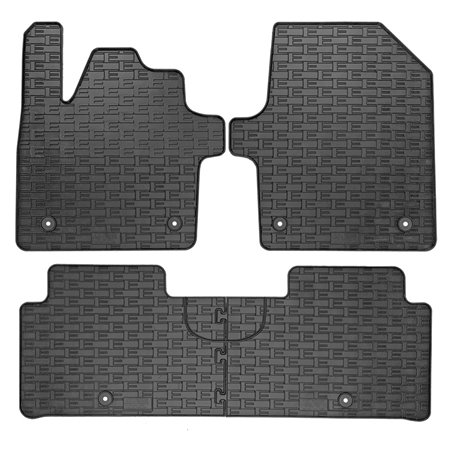 Set tapis de caoutchouc sur mesure pour Kia EV6 2021- (3-pièces + points de fixage)